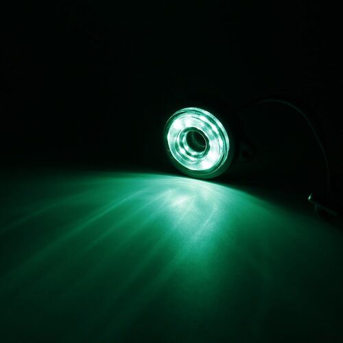 1pcs Green Clignotant Latéral Led 12v 24v, Feu Arrière Freinage, Dégagement Lampe Ronde, Camion, Remorque, Bus, Camion Nipseyteko