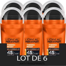 [Lot De 6] L'oreal Men Expert Déodorant Bille Thermic Resist - 50 Ml 