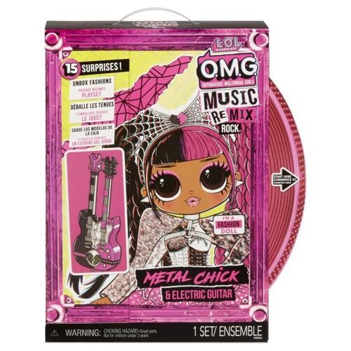 L.O.L. Surprise Omg Remix Rock- Metal Chick And Electric Guitar - Poupée Mannequin 24cm