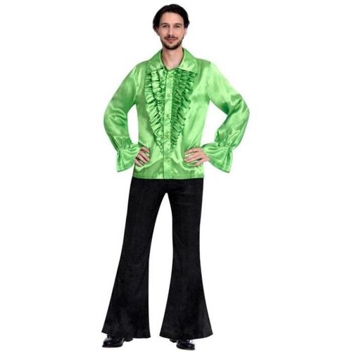 Costume Adultes Satin Shirt Lime Taille Standard