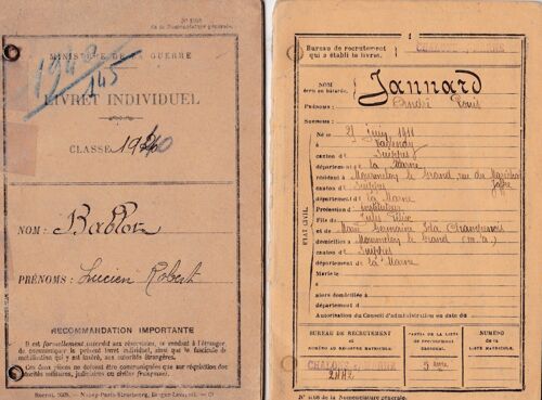Deux Livret Militaires 1930 À 1945