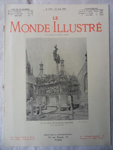 Le Monde Illustre N°3791-16 Aout 1930