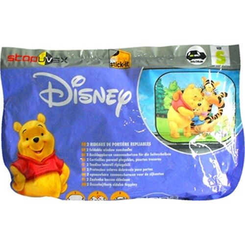 Auto-2 Rideaux De Portière Pliables -Disney- Décor Winnie 44x38cm -F013025