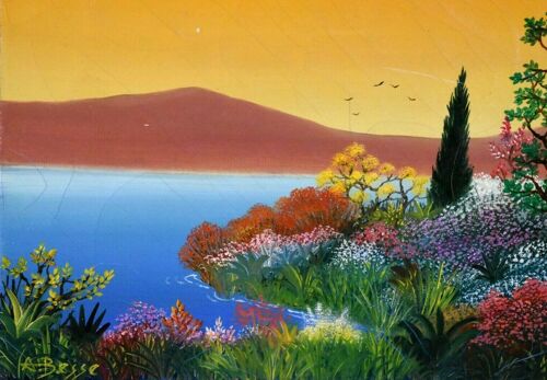 Tableau Huile Paysage Coloriste Signé Alain Besse Xxème