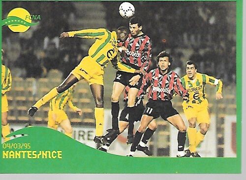 Carte Panini N°160 - Championnat De France 94/95 Nantes-Nice - Fcna Cards 1996