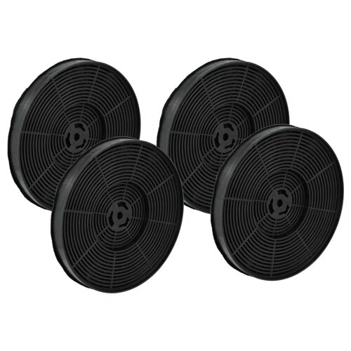 vhbw 4x Filtres à charbon actif compatible avec Respekta CH 77090 S, CH 77060 S, CH4291IX, CH 77060 W, CH 3100 GIS-A hotte aspirante - 17,5 cm