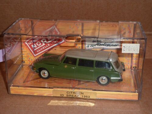 [113] Miniature 1/43ème : Citroën Id19 Break - Couleur Vert Toit Gris - Marque : Norev-Norev