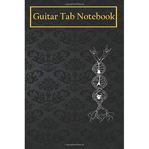 Guitar Notebook Journal: Heavy Metal Is In My Dna (2) 105 Pages Blank Sheet Music For Guitar With Chord Boxes, Staff, Tab And Lyric