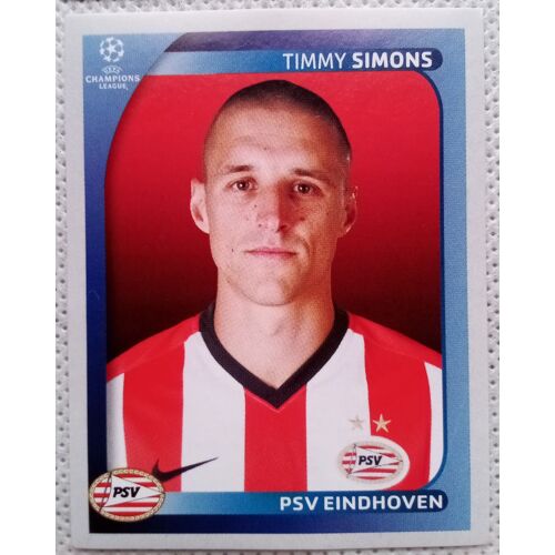 Uefa Champions League 2008 / 2009 - Psv Eindhoven N°425 Timmy Simons - Foot, Autocollant, Sticker, Image, Vignette Panini