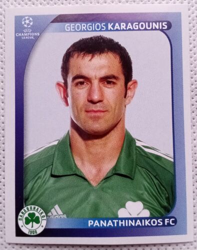 Uefa Champions League 2008 / 2009 - Panathinaikos Fc N°394 Georgios Karagounis - Foot, Autocollant, Sticker, Image, Vignette Panini