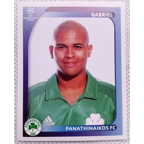 Uefa Champions League 2008 / 2009 - Panathinaikos Fc N°386 Gabriel - Foot, Autocollant, Sticker, Image, Vignette Panini