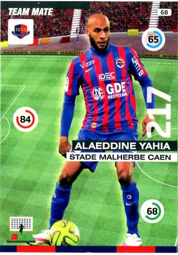 Carte Adrenalyn 2015 - 2016 - Alaeddine Yahia - Stade Malherbe Caen - N° 68