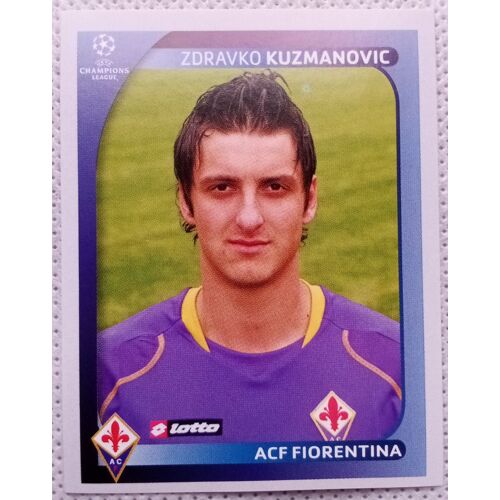 Uefa Champions League 2008 / 2009 - Acf Fiorentina N°291 Zdravko Kuzmanovic - Foot, Autocollant, Sticker, Image, Vignette Panini