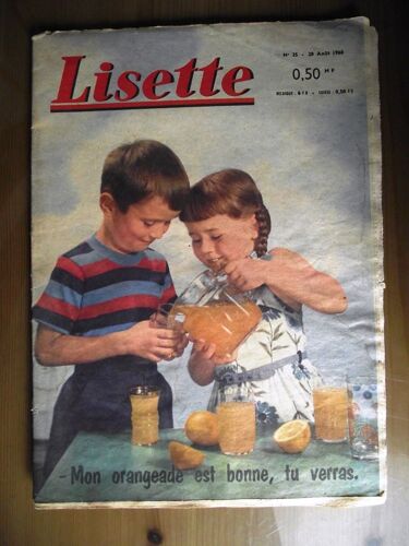 Lisette  N°35.28 Août 1960.Mon Orangeade Est Bonne ,Tu Verras.