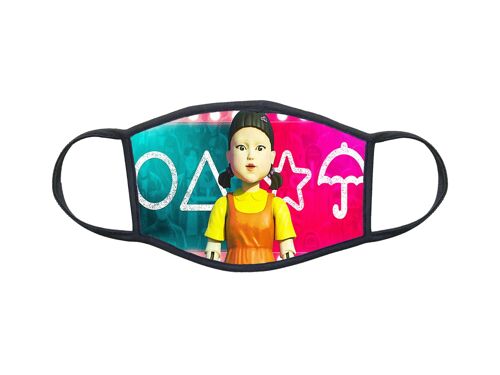 Masque Tissu Pour Enfant 8-12 Ans Squid Game Réf 2242
