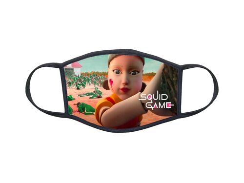 Masque Tissu Pour Enfant 8-12 Ans Squid Game Réf 2243