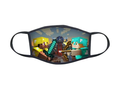 Masque En Tissu Lavable Personnalisé Collection Geek Jeu Minecraft Réf 2266