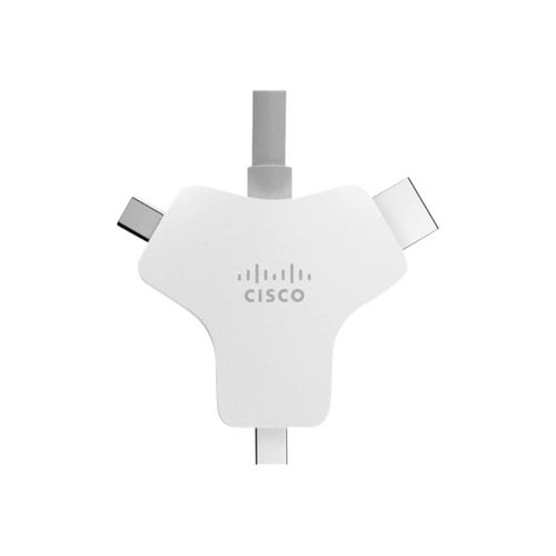 Cisco Multi-head - Câble vidéo / audio / données - HDMI mâle pour HDMI, Mini DisplayPort, 24 pin USB-C mâle - 9 m - pour Webex Room Kit Mini - No Encryption and No Radio, Room Kit Pro