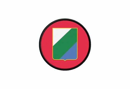 Patch Ecusson Drapeau Italie Abruzzo Imprime Thermocollant Rond Cocarde