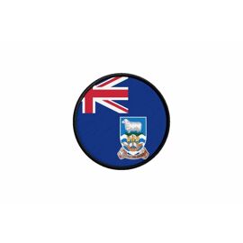 Patch Ecusson Drapeau Malouines Imprime Thermocollant Rond Cocarde