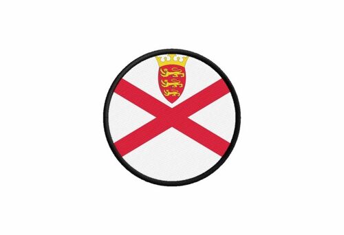 Patch Ecusson Drapeau Jersey Imprime Thermocollant Rond Cocarde