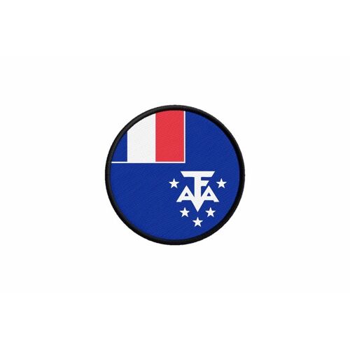 Patch Ecusson Drapeau Taaf Terres Australes Antartiques Imprime Thermocollant