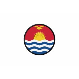 Patch Ecusson Drapeau Kiribati Imprime Thermocollant Rond Cocarde