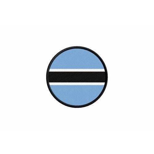 Patch Ecusson Drapeau Boyswana Imprime Thermocollant Rond Cocarde