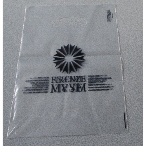 Pochette Plastique Transparente Du Musée De Florence (Italie) Firenze Mvsei - 22x30cm - 2 Anses De Portage - Article Réutilisable Ramené Directement Du Musée