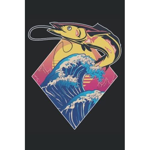 Hochseeangeln Fischen Meer Welle Angeln: Schönes Schreibheft & Notizbuch Mit 120 Seiten Liniertes Papier, Handliches Format (15,24 × 22,86 Cm Entspricht Ungefähr Din A5)