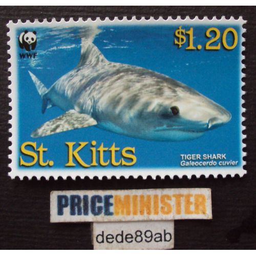 Royaume- Uni .. Ile St. Kitts (Saint Christophe) W.W.F. 1.20 Tiger Shark.Galeocerdo Cuvier. Neuf.