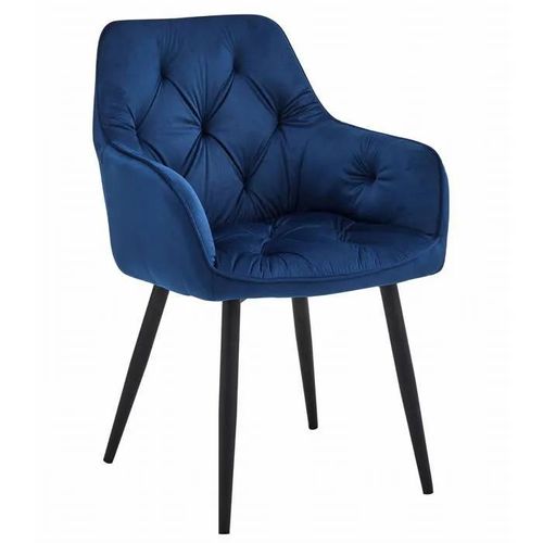 Chaise Komodee Irgoli - 1 Pieces - Bleu - Tapisser En Velours 62 X 56 X 84 Cm