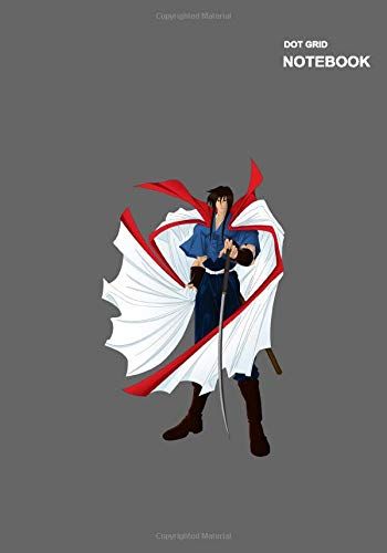 Dotted Grid Journal Sketchbook: Sketchbook Dotted Grid, 110 Pages, B5 (7 X 10 Inches), Rurouni Kenshin Wandering Samurai Shinomori Aoshi Notebook Cover.