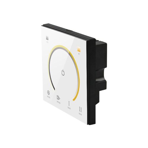 WHITE Variateur de température à panneau tactile intelligent, contrôleur CCT DC 12V 24V 16a, contrôleur d'interrupteur mural pour bande lumineuse de couleur, projecteur Nipseyteko