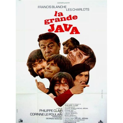 La Grande Java - Affiche Originale De Cinéma - Format 120x160 Cm - Un Film De Philippe Clair Avec Francis Blanche, Gérard Rinaldi, Jean Sarrus, Luis Rego, Gérard Filipelli, Les Charlots- Année 1971