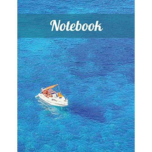 Notebook: Lined Notebook Journal - Blue Ocean Watercolor 100 Pages -Large (8.5 X 11 Inches)