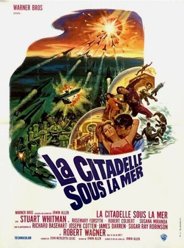 La Citadelle Sous La Mer - Affiche Originale De Cinéma - Format 60x80 Cm - Un Film De Irwin Allen Avec Stuart Whitman, Robert Wagner, Rosemary Forsyth / City Beneath The Sea - Année 1971