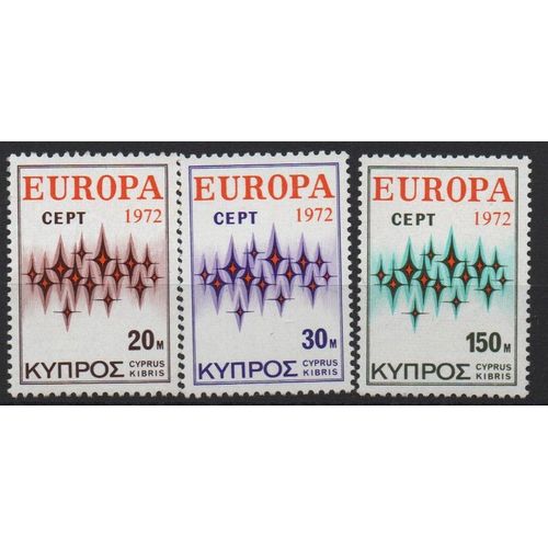 Chypre Timbres Europa 1972