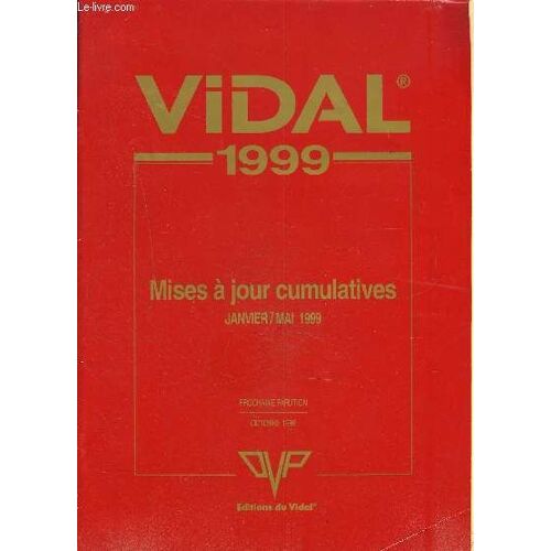 Vidal 1999- Mises A Jour Cumulatives Janvier/Mai 1999