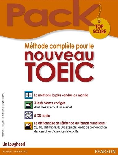 Méthode Complète Pour Le Nouveau Toeic, Pack Top Score - Le Dictionnaire De Référence Au Format Numérique (5 Cd Audio)
