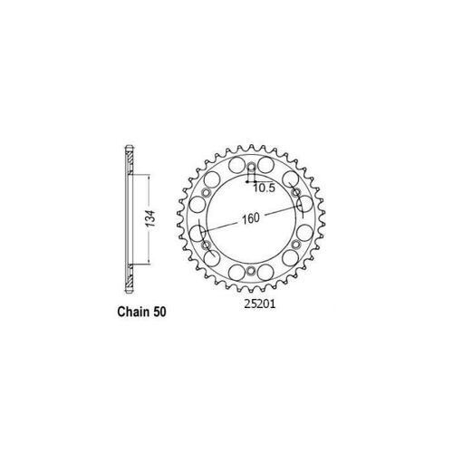 Couronne Acier Honda - 530 - 40 Dents - Similaire Jtr1306 - Made In Germany