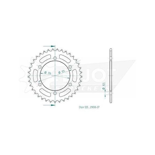 Couronne Acier - 525 - 37 Dents - Made In Germany