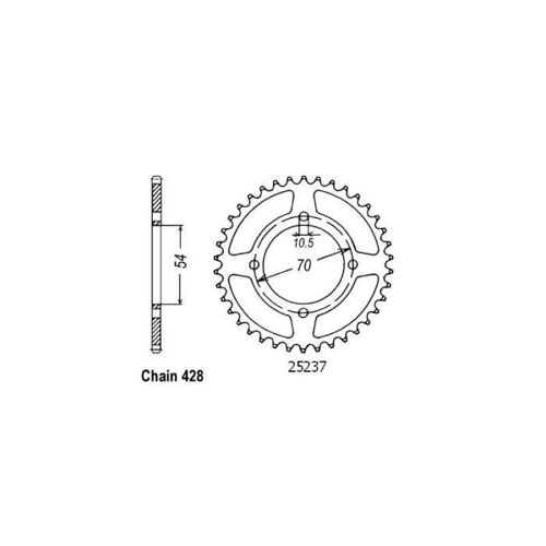 Couronne Acier Honda - 428 - 42 Dents - Similaire Jtr1206 - Made In Germany