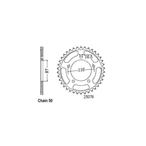 Couronne Acier Suzuki - 530 - 45 Dents - Similaire Jtr829 - Made In Germany