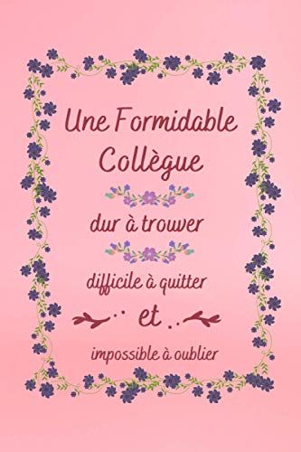Une Formidable Collègue Impossible À Oublier: Cadeau Depart Collègue Bureau ( Secrétaire , Comptable , Enseignante ) , Cadeau Depart Retraite , Carnet De Notes Ligné
