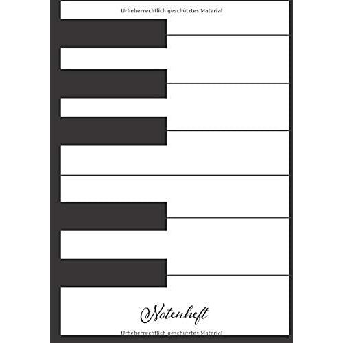 Notenheft: 100 Seiten Mit Notenpapier | Unbefuellt, Din A 4 | Musikheft | Notenblaetter | Fuers Klavier & Piano, Musiker & Komponisten