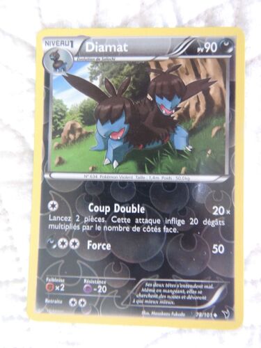 Carte Pokémon Diamat Reverse 78/101 Noir Et Blanc