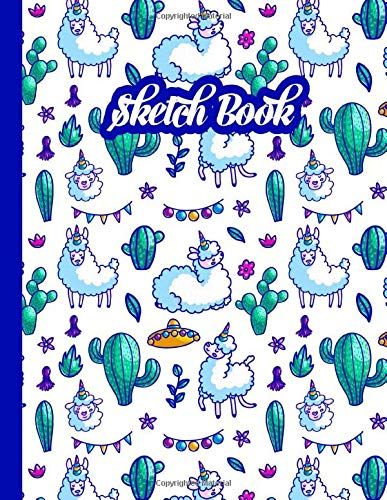 Sketchbook: Llama Cactus Sketchbook For Kids, Teen And College Students | Succulent Llama Pattern - Drawing , Whiting , Journaling & Doodling