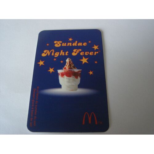 Carte Prépayée - Kertel - Mac Donald's - Sundar Night Fever - 10 Minutes