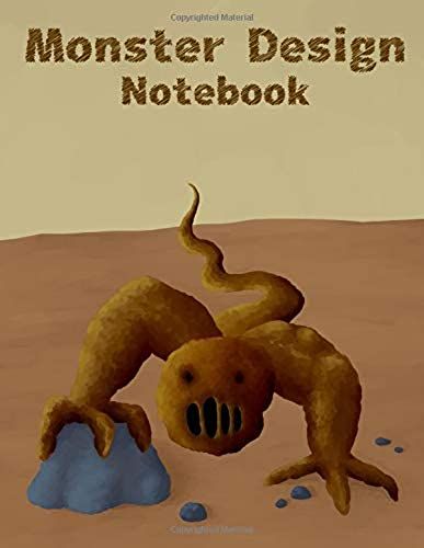 Monster Design Notebook: Blank Book Of Monsters Bestiary, 8.5" X 11" 120 Pages